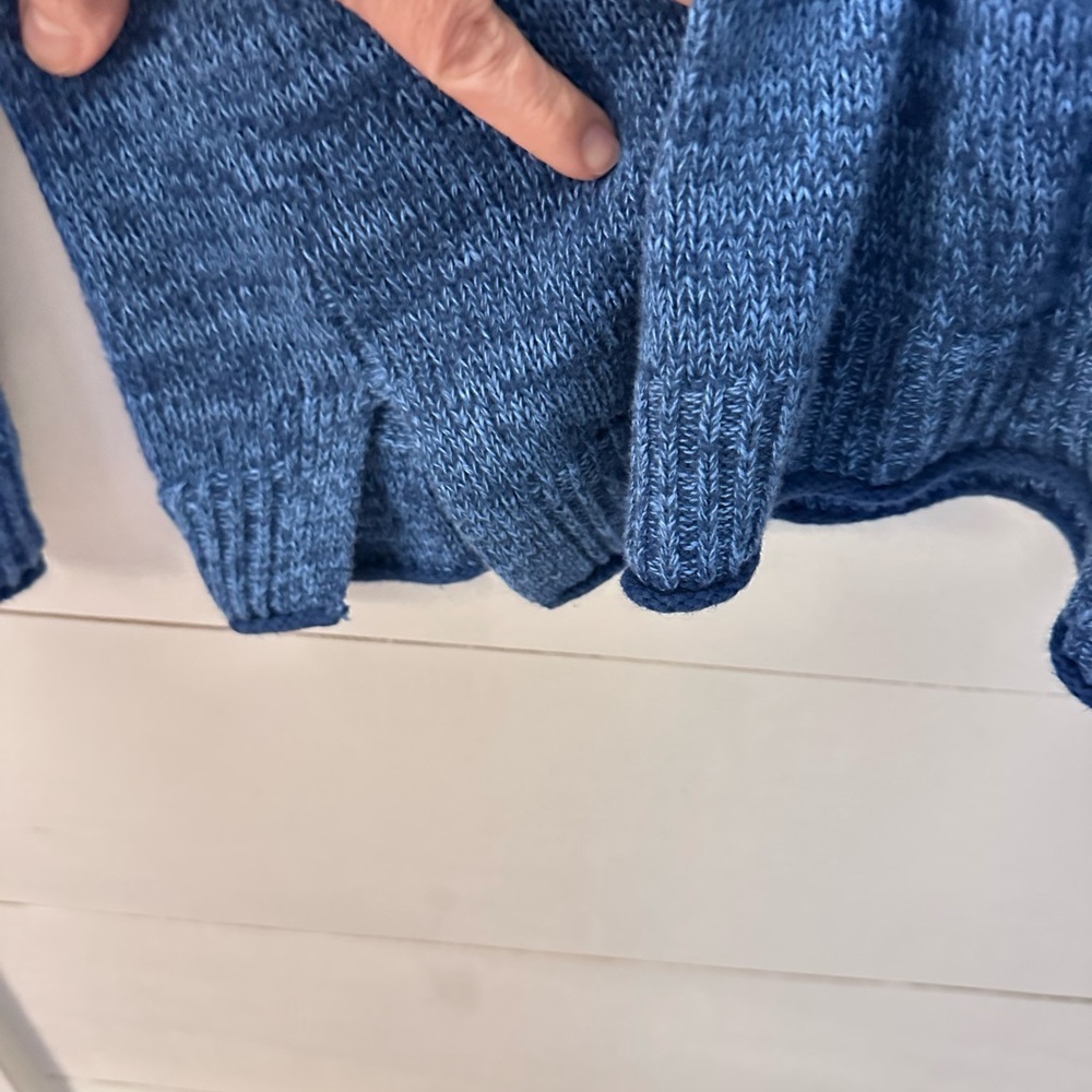 LILLY PULITZER XL Bayport blue cotton crew neck softcore woman sweater old money - Picture 11 of 13